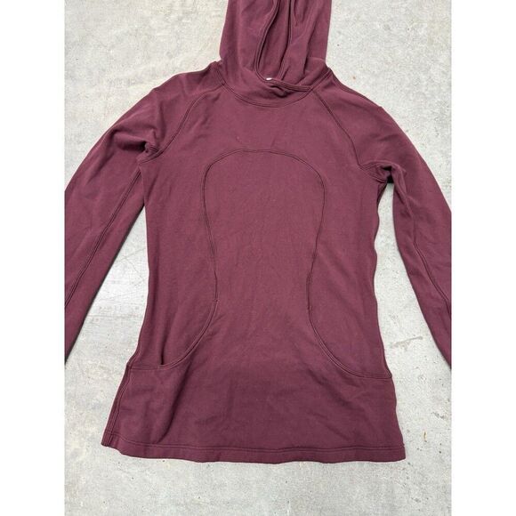 Lululemon On Repeat Rulu Hoodie Garnet Long Sleeve Hooded Top. Burgundy. Sz 2 - Picture 3 of 16